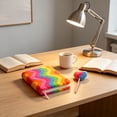 thumbnail image 6 of Bcylexb Colorful Plush Fuzzy Notebook For Students, Soft Fur Fluffy Journal with Cute Rainbow Grid & Lollipop Patterns A5 Kawaii Stationery Diary for Classroom Supplies, 6 of 6