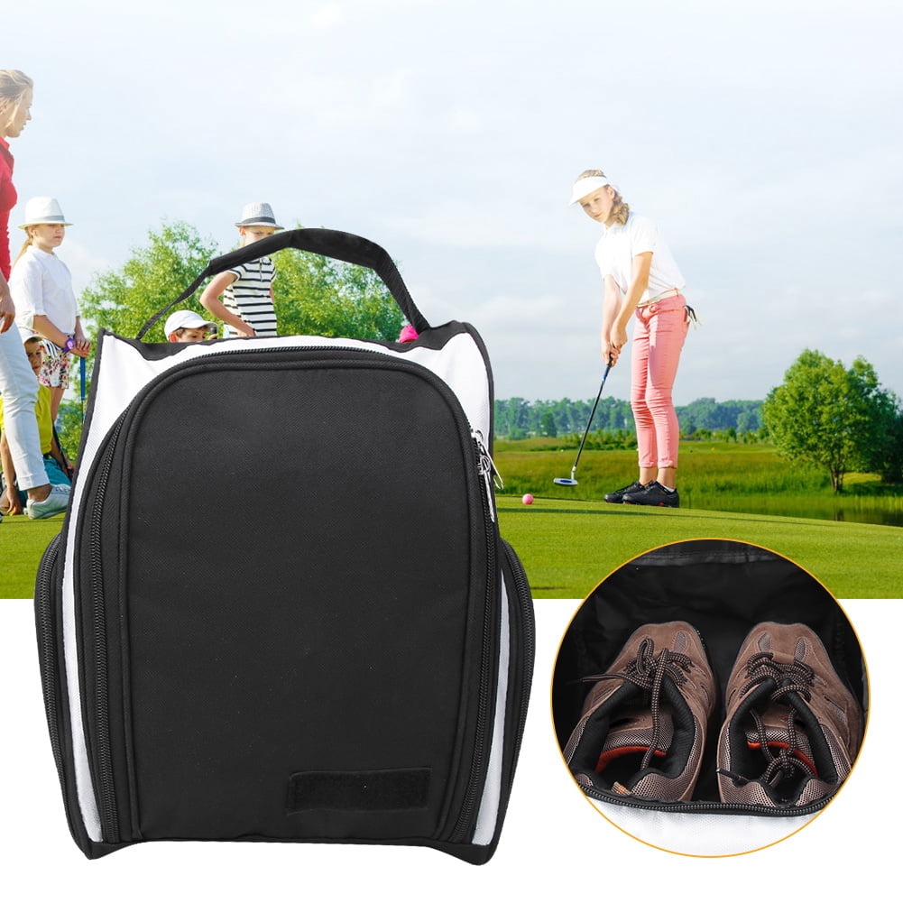 YAHHU Portable Waterproof Nylon Golf Shoe Clothes Bag Carrier with Handle 15 inches / 38 cm
