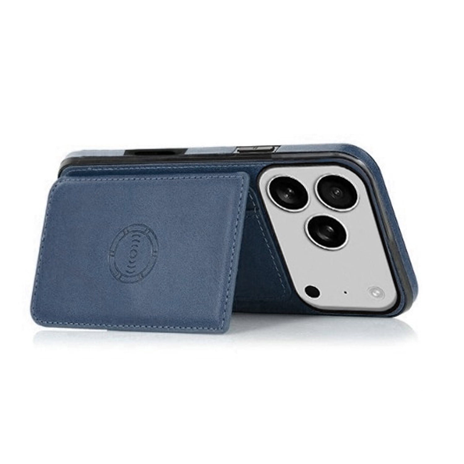 Leather Wallet Phone Case for iPhone 17 Pro Max - Blue