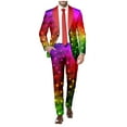 thumbnail image 6 of NAFUU Men's Suits Mens Rainbow Suits Slim Fit Blazer Jacket And Pants Set Tie-Dye Printed Sports Coats Suit Pants Party Outfits Fashion Beach Sports Suit, 6 of 6