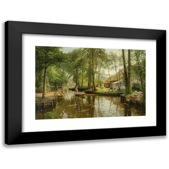 Peder Mørk Mønsted 14x11 Black Modern Framed Museum Art Print Titled - Going to Market (1911)