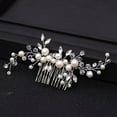 thumbnail image 3 of Rain&Star Bridal Hair Clip Silver Pearl Wedding Comb Handmade Rhinestone Headpiece For Bridesmaids And Bridal Party Hair Accessories, 3 of 6
