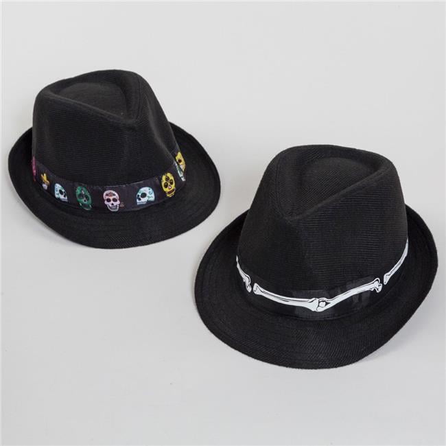 Dead Fedora Hat with Printed Bands 