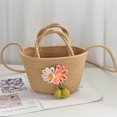 thumbnail image 1 of Firefly hope Bolso de hombro tejido para mujer, bolso de mano y neceser, elegante bolso de playa de verano, 27,6 x 9,9 x 15 cm (caqui)., 1 of 5
