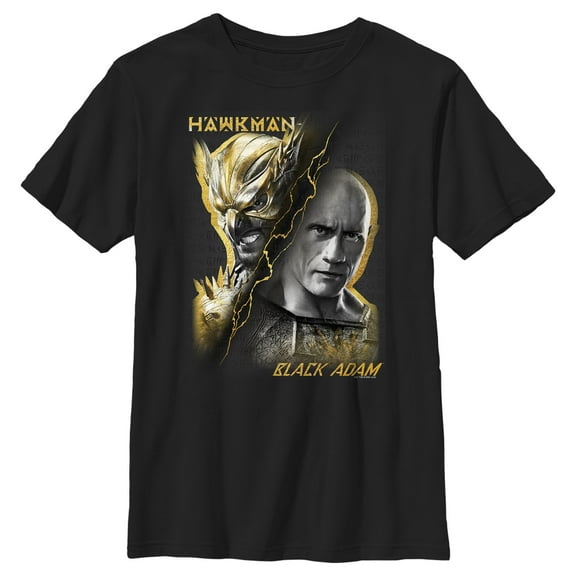 Boy's Black Adam Man VS Myth Graphic Tee Black X Large