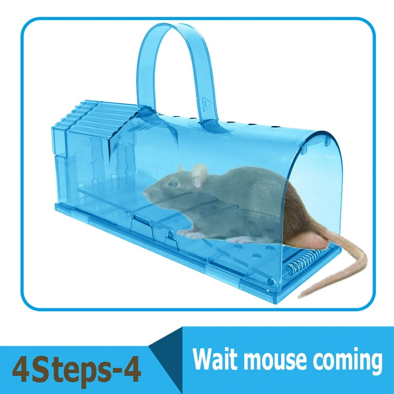 Amoystral Mouse Traps Indoor Traps Indoor Non-Lethal Live Traps Animal  Rodent Trap and Release Reusable,2 Pack 