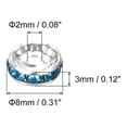 thumbnail image 2 of CHOK 200Pack 6mm Rondelle Entretoise Perles Argent Plaqué Strass Entretoise pour la Fabrication de Bijoux Fournitures Or Blanc, 2 of 6