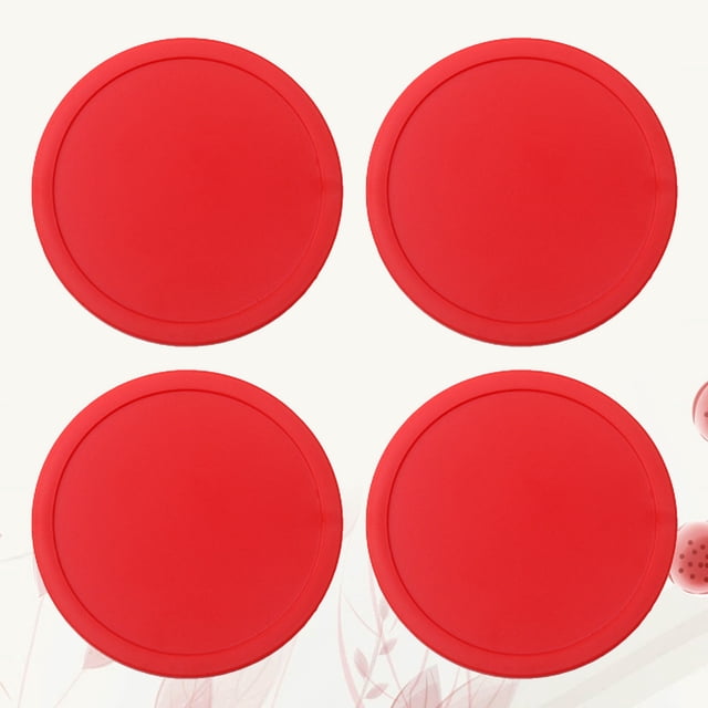 MERRYHAPY 4 Pcs Accessoires Rouges de Air Hockey et Mini-Hockey de Table pour un Jeu Rapide pour Salles de Jeux et Activités