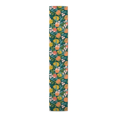 

Creative Products Citrus Fruit Pattern Teal 5 16 x 90 Poly Twill Table Runner