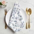 thumbnail image 2 of Blue Leaves Cloth Napkins, Summer Botanical Elegant Pastoral Washable and Reusable Dinner Napkins Set of 6, Table Napkin for Kitchen Party Birthday Wedding Hotel Housewarming 20"x20", 2 of 9