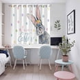 thumbnail image 4 of Happy Easter Kitchen Curtains Window Panels, Spring Rabbits Polka Dots Watercolor Insulated Window Treatment Curtain, Grommet Curtains for Bedroom/Living Room/Bathroom, 2 Piece 52"Wx72"L, 4 of 8