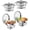 4 Pcs, variant on 5QT Round Stainless Steel Chafing Dishes Buffet Set with Lid & Lid Holder, Silver Food Warmers for Catering, Weddings, Parties, Events & Banquets - 4 Pack