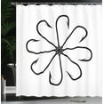 thumbnail image 4 of Ambesonne White Shower Curtain, Fishing Hook, 69"Wx84"L, White and Black, 4 of 5