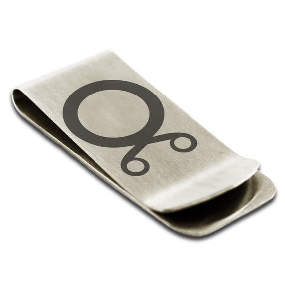 Stainless Steel Troll Cross Viking Norse Engraved Money Clip Credit Card Holder