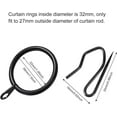 thumbnail image 2 of 1.5 in Metal Drapery Curtain Rings with Pin Hooks for Window Door Shower (Set of 40), 2 of 7
