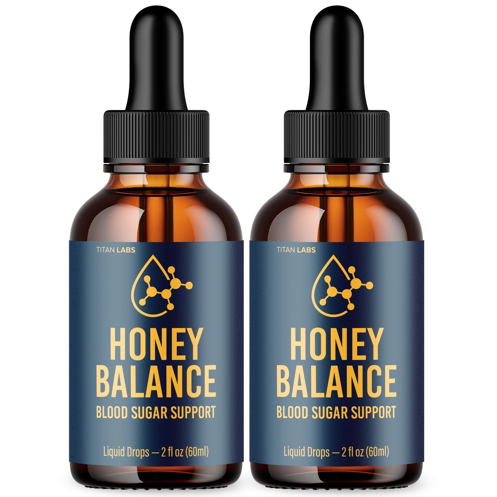 Honey Balance Advanced Formula Drops Blood Balance Support Supplement HoneyBalance (2 Pack)