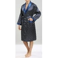 thumbnail image 2 of Men's Satin Robe with Short Set Silk Lightweight Bathrobe Sleepwear 2 Piece, 2 of 7