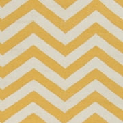 Art of Knot Laughlin Hand Woven Chic Chevron Flatweave Wool Area Rug, Gold