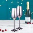 thumbnail image 4 of Flûtes à Champagne, Ensemble de 2, Coupes à Champagne en Acier Inoxydable Incassables pour Usage Intérieur et Extérieur, 4 of 5