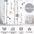 thumbnail image 6 of Decoreagy Watercolor Floral Shower Curtain Sets,Blue Beige Flowers Bathroom Curtains,Modern Minimalist  Bath Curtain, Waterproof Fabric with 12 Hooks 72x72 Inches, 6 of 8