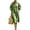 Army Green, variant on Stralyhd Dresses for Women Stand Collar Half Front Zipper Balloon Sleeve Dresses 2026 Summer Linen Beach Vacation Flowy Midi Dress Yellow M