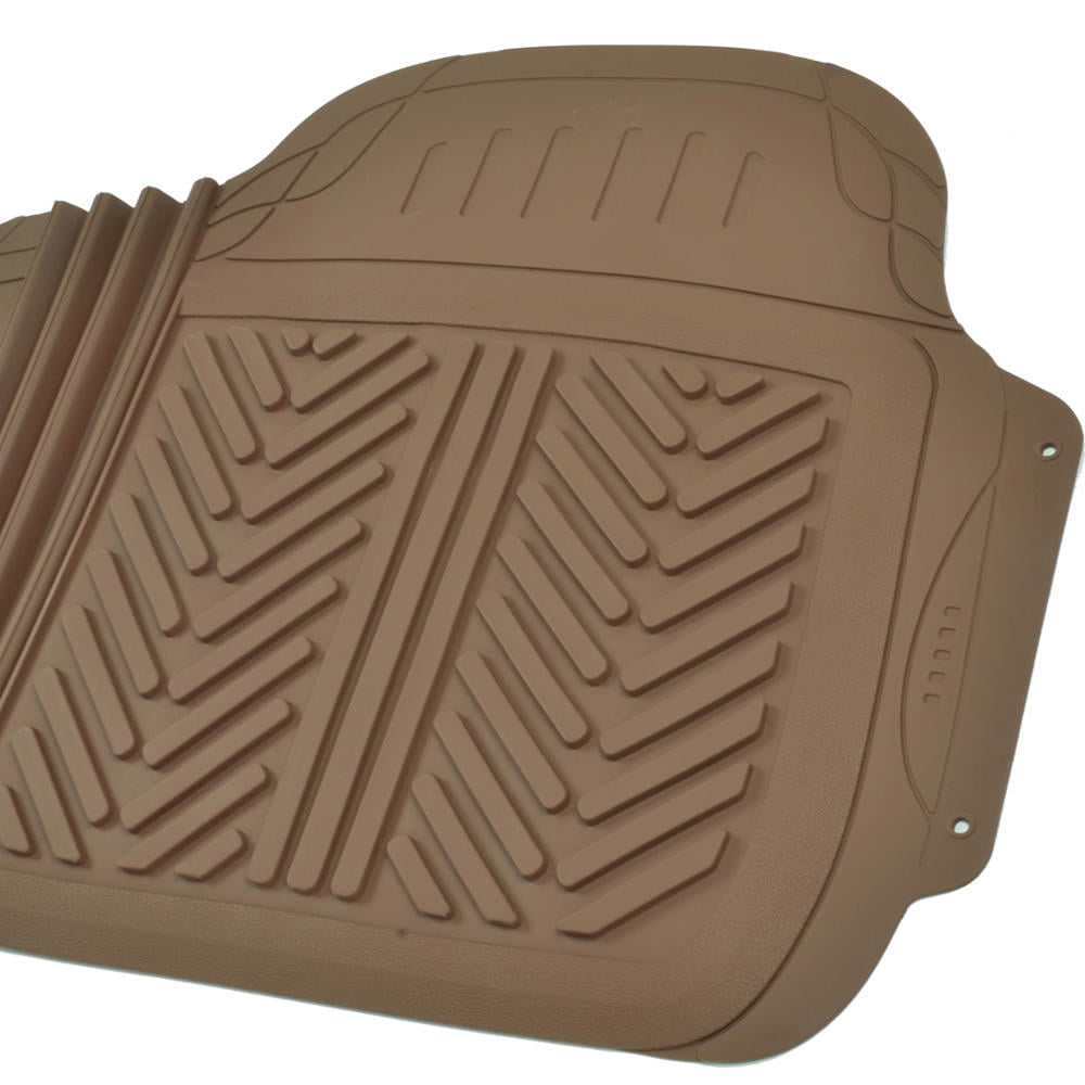 Flextough Plus Beige Gummi Auto Fußmatten - All Weather Deep Dish  Automotive Fußmatten, Heavy Duty Trim für Dgn, Front & Rear Liner für Autos  Tru