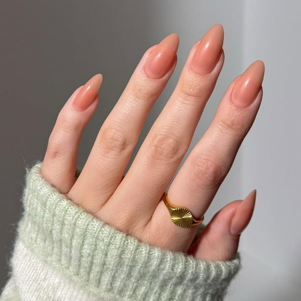 Set de 30 uñas Glamnetic Sheer Peach de Press On Nails