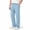 Light Blue, variant on Faux Jean for Men Elastic Waist Button Zipper Straight Leg Pants with Pockets Comfy Versatile Denim-Like Trousers