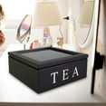 thumbnail image 2 of Bag Organizer Wooden Tea Box for Creamers Black, 2 of 8