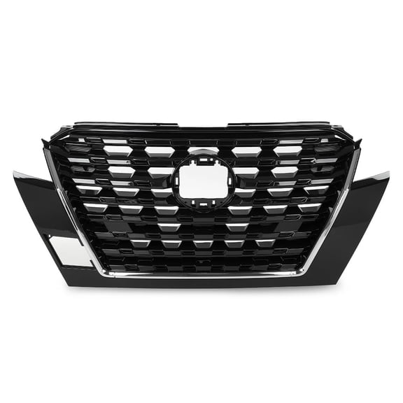 CROSSDESIGN Front Bumper Upper Grille Grill Radiator Insert Fit for 2020-2023 Nissan Kicks