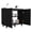 Black + Particle Board + Particle Board, variant on Utility Sink Cabinet with Stainless Steel Countertop, Black Particle Board Storage Cabinet for Kitchen, Laundry Room - 20.7L x 39.4W x 35H