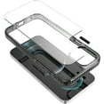 thumbnail image 3 of For Apple iPhone 13 Pro (6.1") Crystal Transparent Rugged Shockproof Hybrid PC+TPU Colorful Buttons Military Grade Protection Back Cover ,Xpm Phone Case [Black], 3 of 7