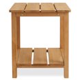 thumbnail image 4 of Casafield Adirondack Side Table, Set of Two Cedar Wood End Table with Shelf for Patio, Lawn, and Garden - Natural, 4 of 8