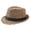 a-Brown34760, variant on FINALGANG Mens Womens Solid Color Straw Fedora Hat Satin Band Lightweight Breathable Adjustable Fit Hat For Summer Daily Formal Wear Leisure Headwear