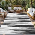 thumbnail image 2 of Black Gray White Outdoor Rug 3x5 Ft - Reversible Patio Rug Outdoor Camping Rugs, Vintage Rustic Abstract Ombre Aesthetic Indoor Outdoor Area Rugs, Non-Slip Outdoor Carpet Runner for Deck/Porch, 2 of 8
