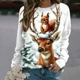 thumbnail image 2 of Christmas Sweatshirts for Women Round Neck Shirts Fashion Christmas Funny Printed Blouses Long Sleeve Sweaters Casual Xmas Holiday Pullover Tops, 2 of 6