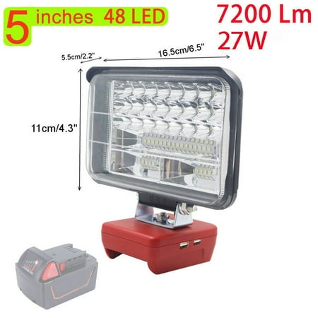 

LED Work Light Suitable For Milwaukee 20V MAX XR Li-Ion Battery 2280LM
