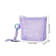 thumbnail image 3 of Dongrere Mesh Mini Zipper Pouch, Portable Breathable Storage Bag, Clear Cosmetic Bag for Home Travel Outdoor Use, 4x1.2x3.7 Inch, Purple, 3 of 6