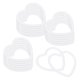 thumbnail image 1 of Uxcell Paquete de 20 Anillos de Atrapasueños, 2.4 Pulgadas, Forma de Corazón de Plástico, Aro de Macramé para Decoraciones de Manualidades DIY en Blanco, 1 of 1