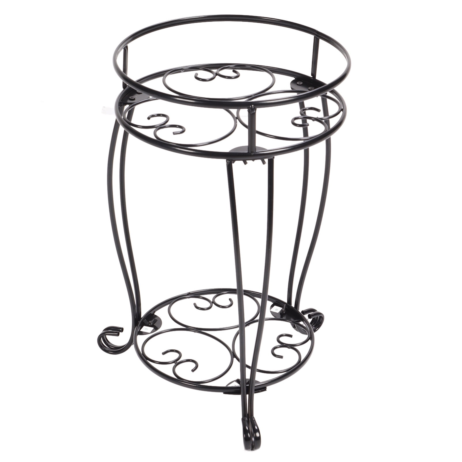 Iron Art Planter Holders, Sturdy Black Metal Plant Stand Beautiful