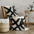 thumbnail image 4 of Black Beige Tan Khaki Pillow Covers 16x16 Inch Set of 2 Modern Abstract Graffiti Art Line Decorative Throw Pillows Minimalist Geometric Pillow Cases Home Decor for Sofa Couch Bedroom Outdoor, 4 of 6