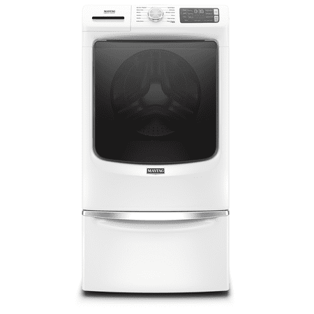 Maytag - 4.8 Cu. Ft. High Efficiency Stackable Front Load Washer with Steam and Fresh Hold - White