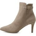 thumbnail image 4 of Cole Haan Grand Ambition Vesper Irish Coffee Suede Stiletto Pointed Toe Booties (Irish Coffee Suede, 5.5), 4 of 5