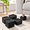 3 Inch-black(square), variant on 3 Inch-apricot(square) Heavy Duty Square Furniture Risers 4 Pack Supports Up To 1300 Lbs