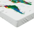 thumbnail image 2 of Ambesonne World Map Fitted Sheet 2 Pcs Set, Colorful Political, California King, Multicolor, 2 of 3