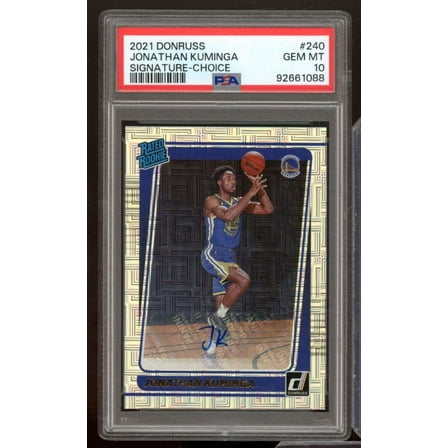 Jonathan Kuminga Rookie Card 2021-22 Donruss Signature Choice #240 PSA 10