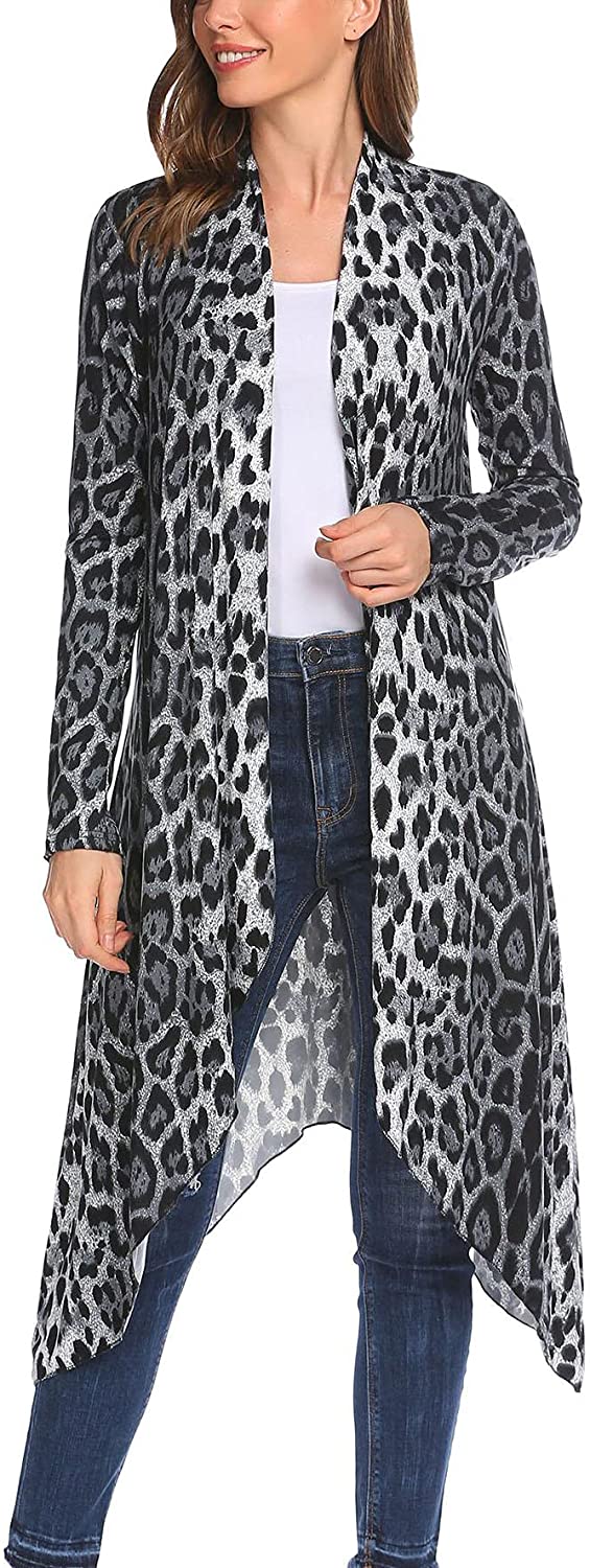 Long Sleeve Waterfall Asymmetric Drape 