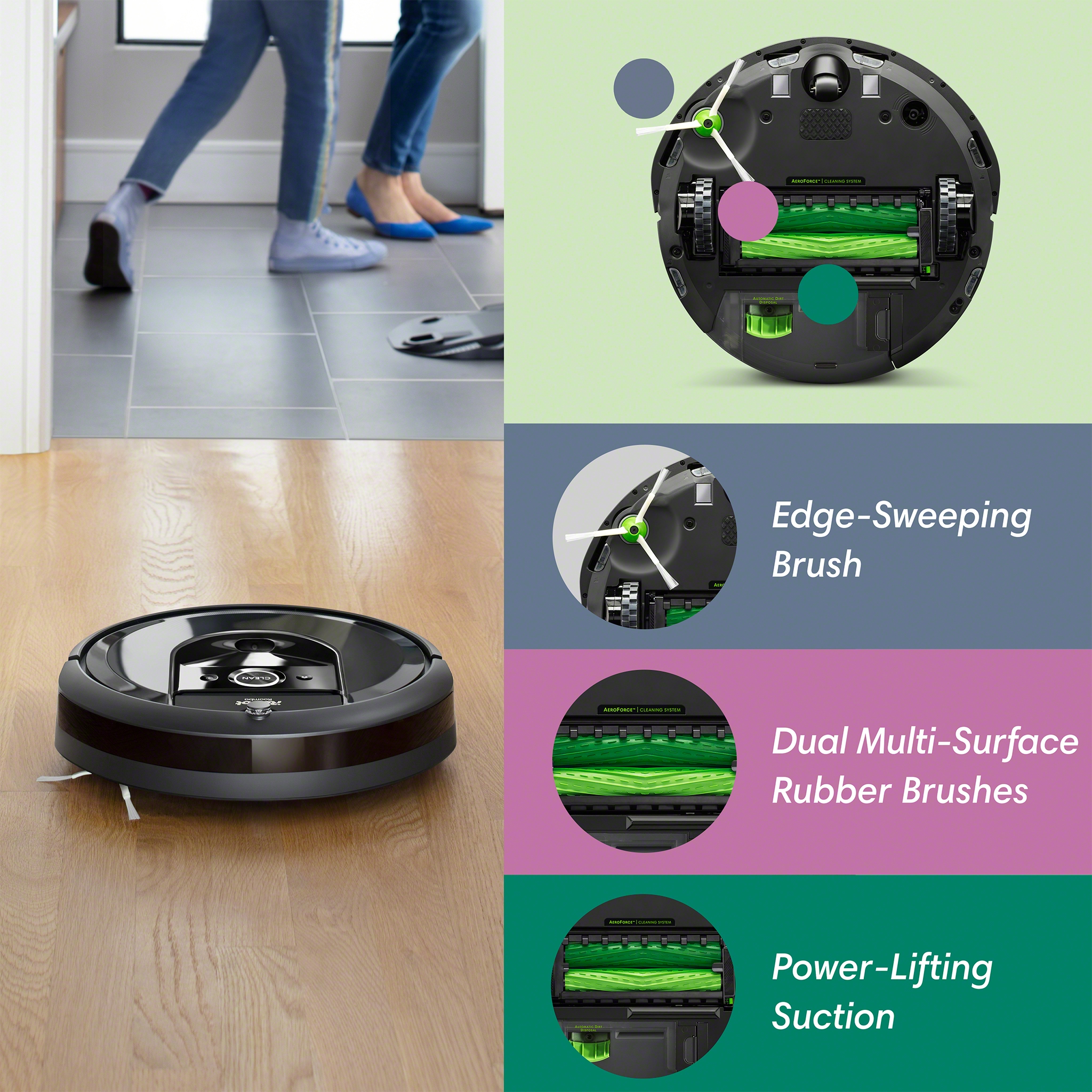 iRobot Roomba i7 (7150) Robot Vacuum- Wi-Fi Connected, Smart Mapping, Works with Google Home, Ideal for Pet Hair, Carpets, Hard Floors - image 2 of 16