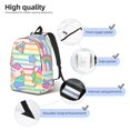 thumbnail image 4 of Naloa Cute Unicorn Canvas Backpack for Men Women Rucksack Casual Travel Daypack College Tote Satchel Bookbag for Teens-Medium, 4 of 7