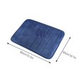 thumbnail image 2 of PureCasa Coral Velvet Bath Rugs Water Absorbing, Non-Slip Entrance Doormat Floor Mat for Bathroom Kitchen Toilet, Solid Color Modern Home Decor Door Mat, 20"x32", 1 Pack, Navy, Rectangle, 2 of 6